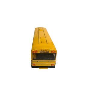 Bright yellow school bus toy